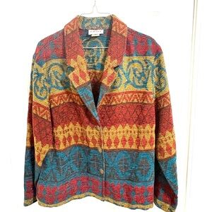 Colorful Patterned Women's Blazer